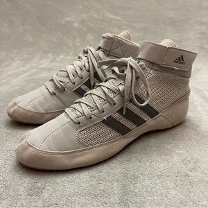 Adidas Mat Wizard 4 Mens Size 8 Gray Athletic Wrestling Shoes Sneakers